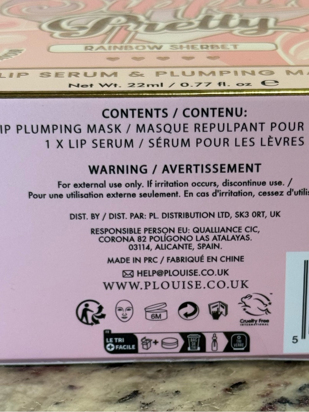 PL Sippin Pretty Rainbow Sherbet Lip Serum & Plumping Mask Set - Pink Packaging - Picture 7 of 7